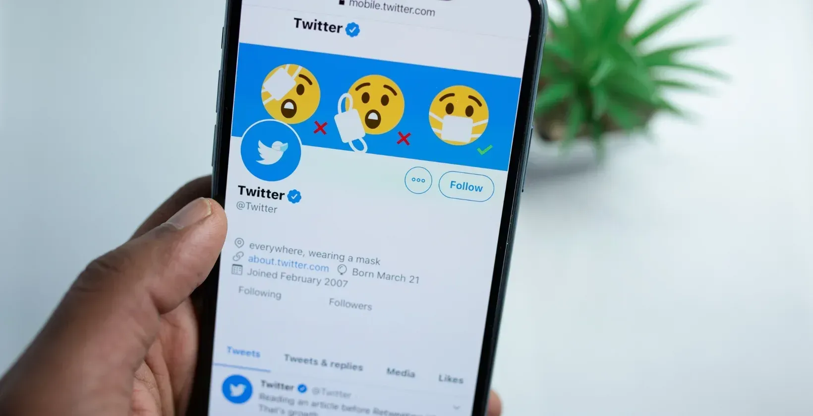 Using twitter on phone