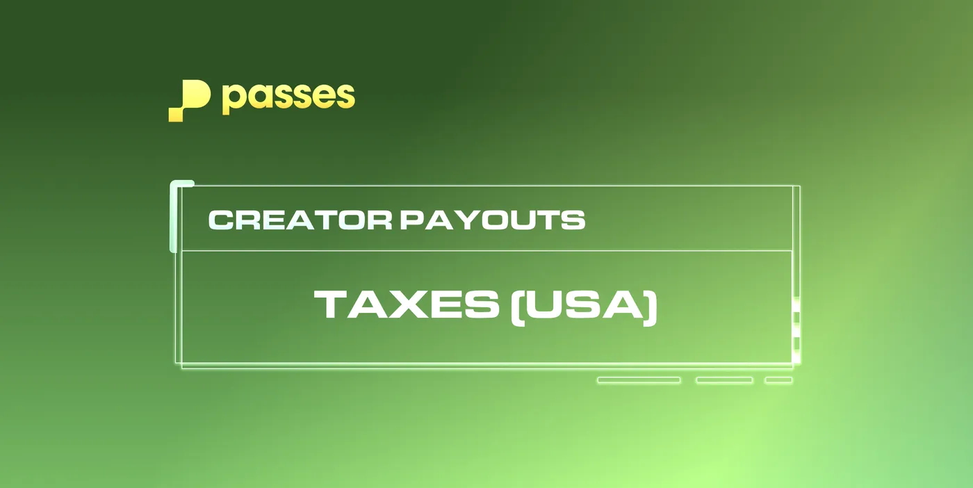 Tax Information for Passes Creators (USA)